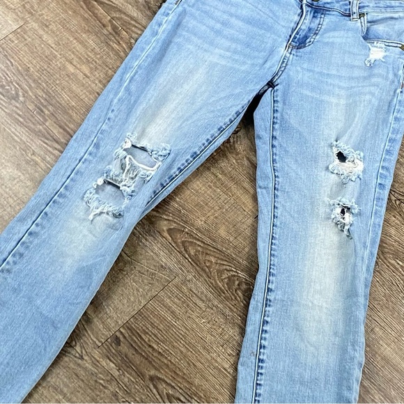 Kut From The Kloth Jeans Women 4 Distressed Light Wash Slim Straight Denim Faded - Picture 4 of 11